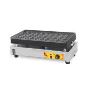 Commercial poffertjes mini Dutch pancake machine with 50 holes and stainless steel body