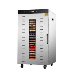 SS-24H commercial 24-tray stainless steel food dehydrator for fruits, meat, herbs, and vegetables