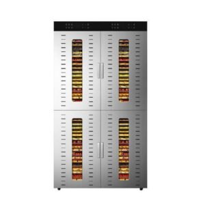 Commercial food dehydrator SS-80H with 80 trays and stainless steel cabinet for fruit meat and vegetable drying