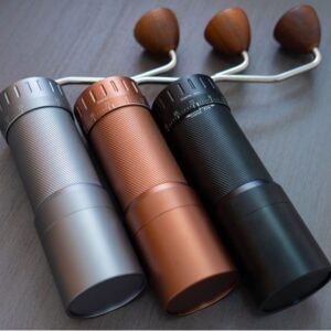 JF-015 magnetic manual coffee grinder with aluminum alloy body and detachable grinding cup