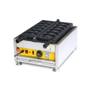 Commercial fish waffle machine with 12 fish-shaped molds