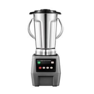 2200W commercial blender with a 4L stainless steel jar for high-volume food and beverage preparation.