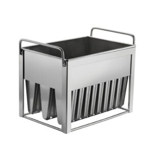 Commercial stainless steel popsicle mold for producing 30 watermelon shaped popsicles, 92ml each.