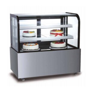 Front Curved Glass Cake Showcase | Floor Standing Cake Display Fridge
