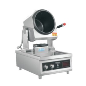 Commercial countertop gas drum stir fry machine with sink
